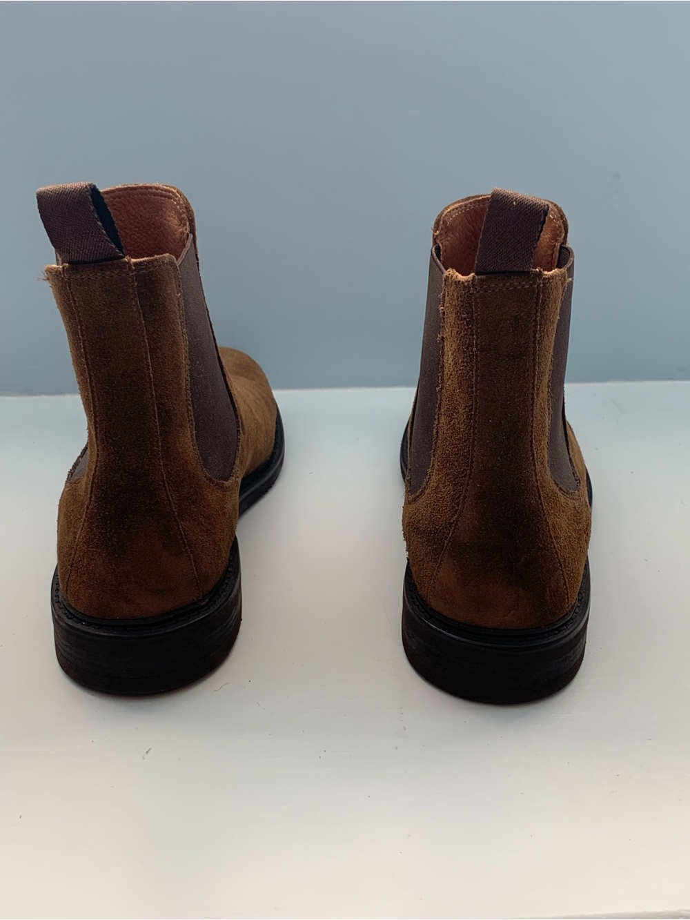 Men's Frye Suede Chelsea Boots - Brown - Picture 6 of 7